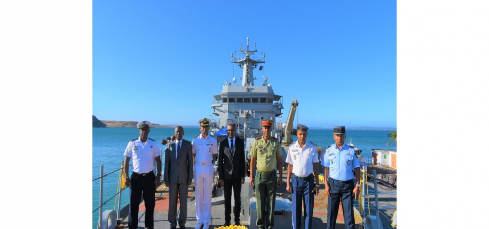 INS Suvarna on a long-range operational deployment in the Southern Indian Ocean entered Port Diego Suarez Madagascar on 09 October 2022. The ship was warmly received by officials of Malagasy Navy and Embassy of India in Antananarivo.